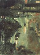 Lesser Ury Nollendorf Square at Night (nn02) oil painting picture wholesale